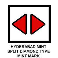 Hyderabad Mint - Split Diamond Mint Mark	