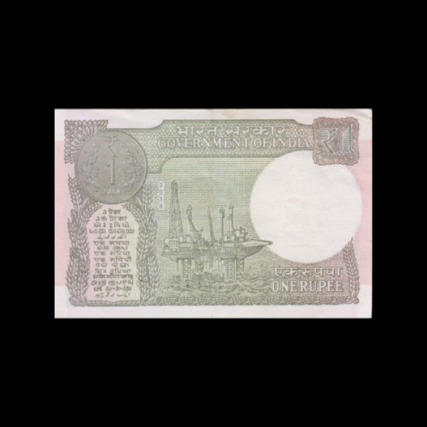 1 Indian Rupee Note E & H Watermark(Round)-Subhash Chandra Garg(2018)
