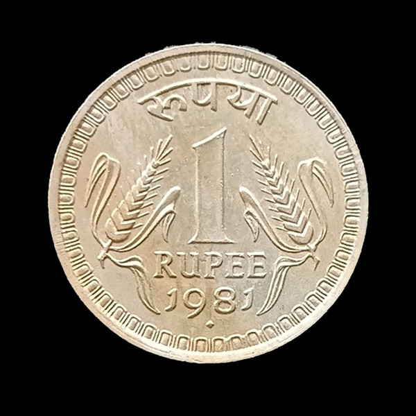 Indian One Rupee Coin -1981