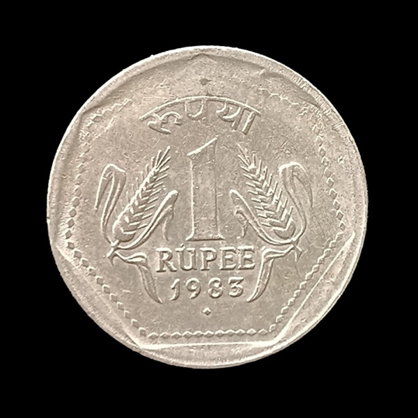 Indian One Rupee Coin -1983