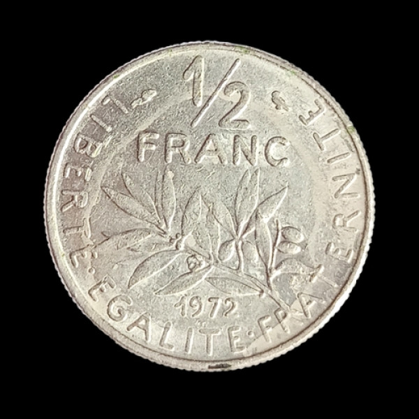 1/2 Francs Coin Switzerland 1972