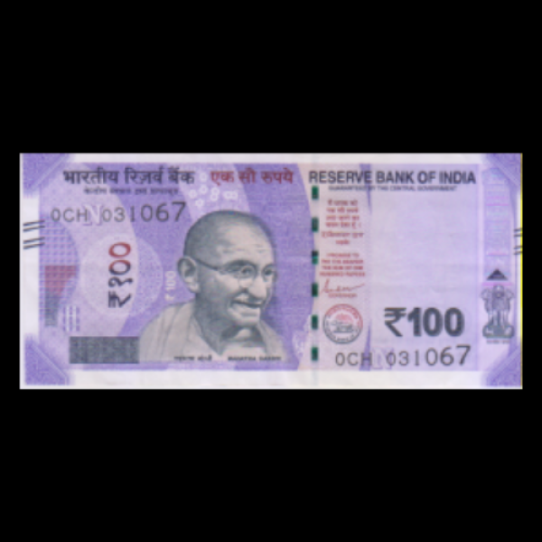 100 Indian Rupee Note Mahatma Gandhi New Series(Sanchi Stupa Rani Ki Vav, Swachh Bharat Shaktikant Das (Birthday Note - 03-October-1967)
