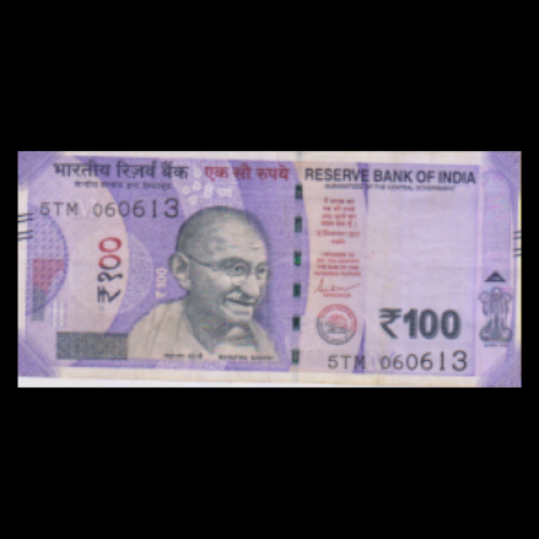 100 Indian Rupee Note Mahatma Gandhi New Series(Sanchi Stupa Rani Ki Vav, Swachh Bharat Shaktikant Das (Birthday Note - 06-June-0013)