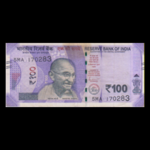 100 Indian Rupee Note Mahatma Gandhi New Series(Sanchi Stupa Rani Ki Vav, Swachh Bharat Shaktikant Das (Birthday Note -17-Feb-1983)