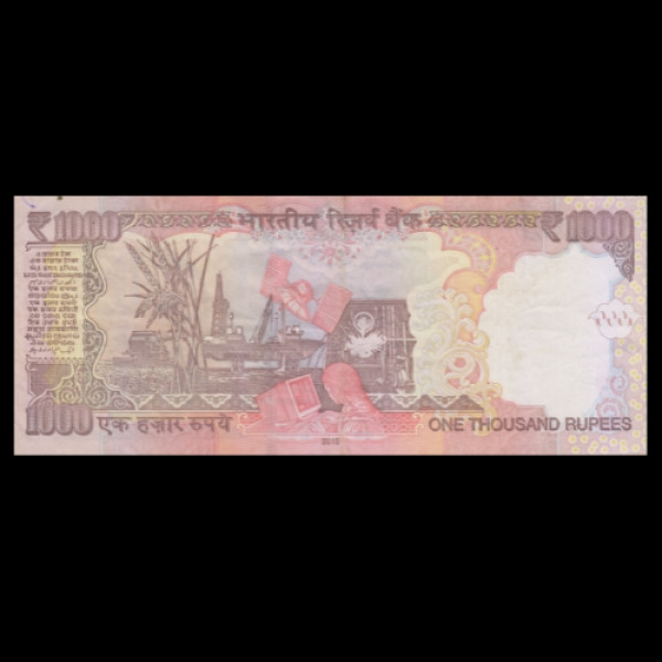 1000 Indian Rupee Note Mahatma Gandhi Rupees Reserve Bank Note Indian Economy Series - Raghuram G Rajan (2015)
