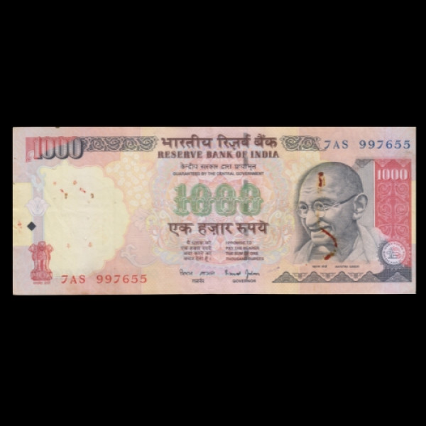 1000 Indian Rupee Note Mahatma Gandhi Rupees Reserve Bank Note Indian Economy Series - Bimal Jalan
