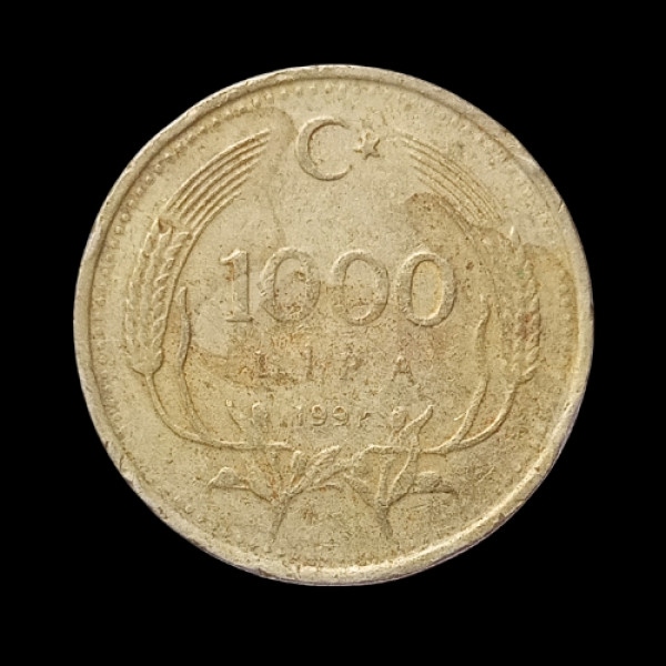1000 Lira Coin Turkey 1991