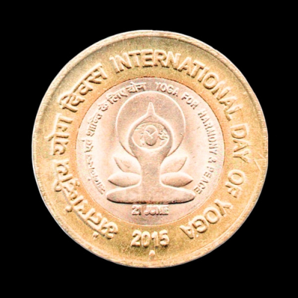 10 Rupees International Yoga Day Coin -2015