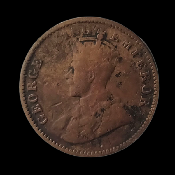 Indian One Quarter Anna GEORGE V KING EMPEROR-1913