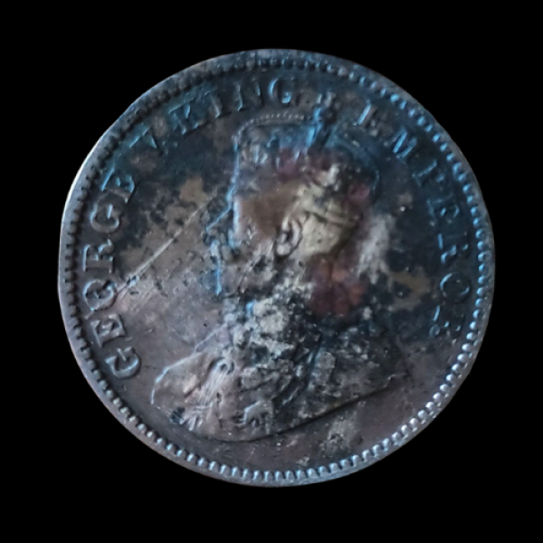Indian One Quarter Anna GEORGE V KING EMPEROR -1930