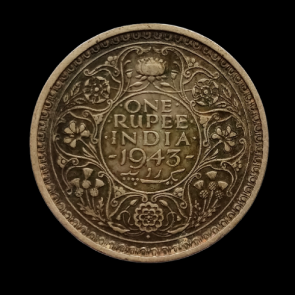 Indian One Rupee GEORGE VI KING EMPEROR -1943