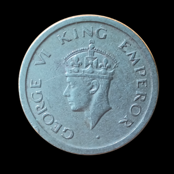 Indian One Rupee Coin  GEORGE VI KING EMPEROR -1947