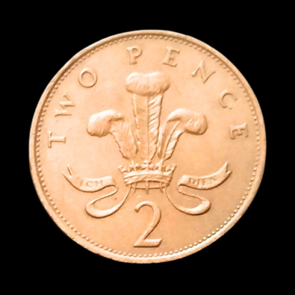 UK 2 Pence coin - 1996