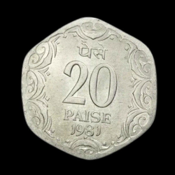 Indian 20 Paisa Coin – 1981