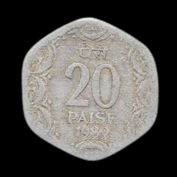 Indian 20 Paisa Coin – 1989