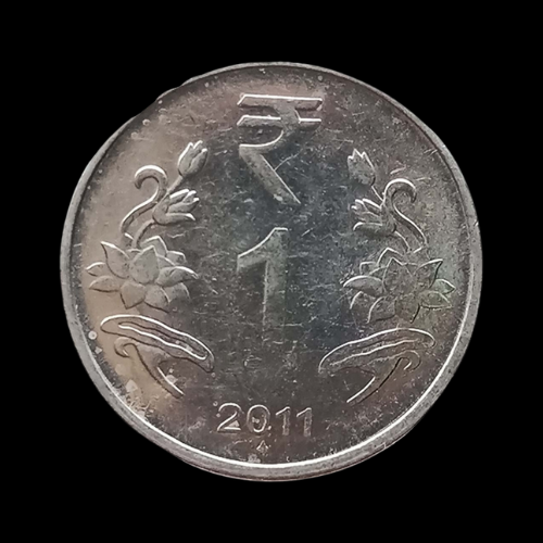 Indian One Rupee Coin - 2011
