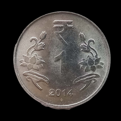 Indian One Rupee Coin - 2014