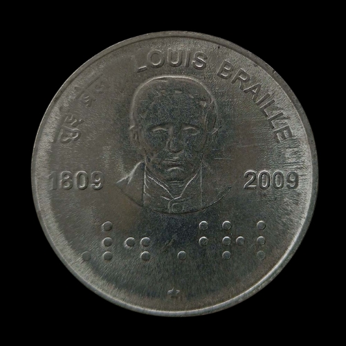 Indian 2 Rupees Coin – 2009 (Louis Braille)