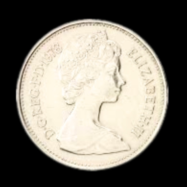 UK 5 New Pence coin - 1978