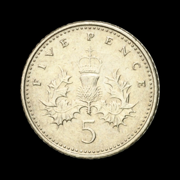 UK 5 Pence coin - 1996