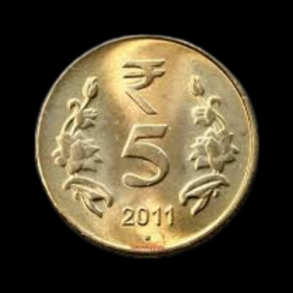 Indian 5 rupee coin 2011
