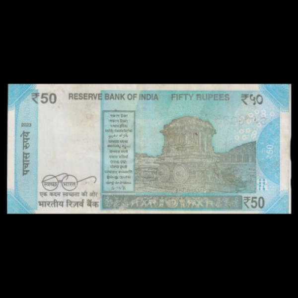 50 Indian Rupee Note Mahatma Gandhi Hampi Series –Shaktikant Das(2023)