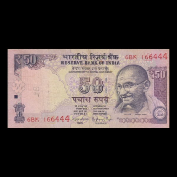 50 Indian Rupee Note Mahatma Gandhi Series Sansad Bhavan- Raghuram G Rajan (2015)