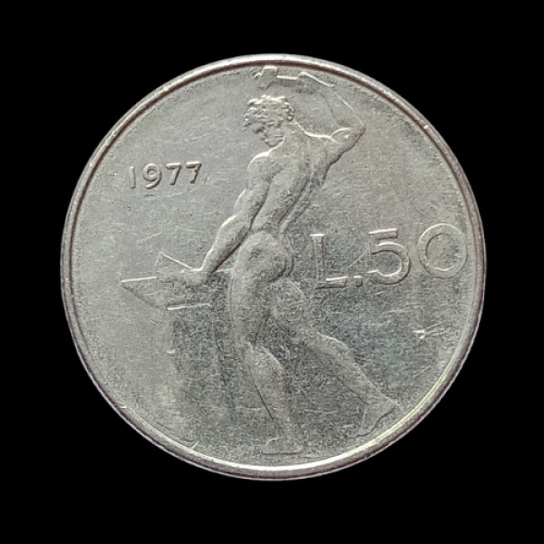50 Lire Coin Italy 1977