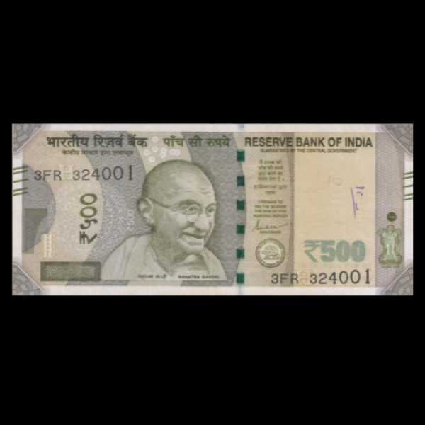 500 Indian Rupee Note Mahatma Gandhi Series(Red Fort–Swachh Bharat) 2022  Shaktikant Das
