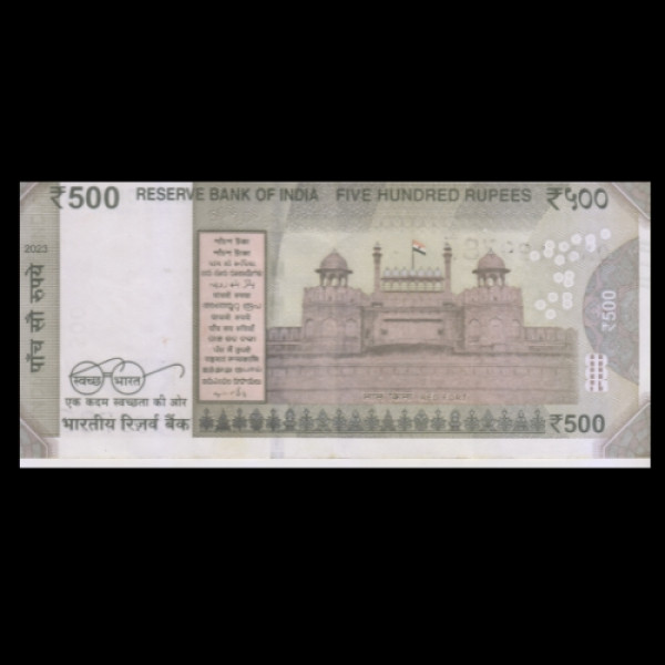 500 Indian Rupee Note Mahatma Gandhi Series (Red Fort – Swachh Bharat 2023)  Shaktikant Das