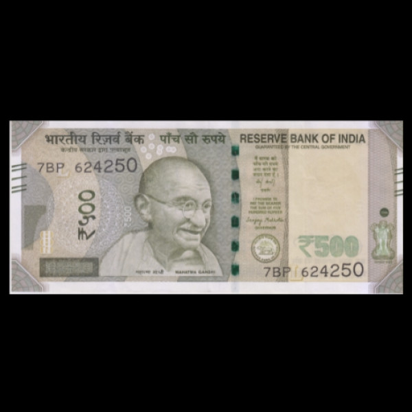 500 Indian Rupee Note Mahatma Gandhi New Series (Red Fort–Swachh Bharat 2025)Sanjay Malhotra