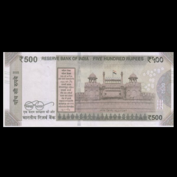 500 Indian Rupee Note Mahatma Gandhi New Series (Red Fort–Swachh Bharat ...