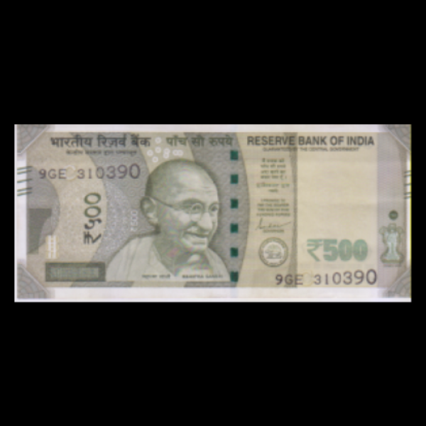 500 Indian Rupee Note Mahatma Gandhi New Series Shaktikant Das(Birthday Note - 31-March-1990)