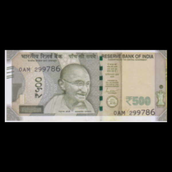 500 Indian Rupee Note Mahatma Gandhi New Series Shaktikant Das (2023) (786 Special Note)
