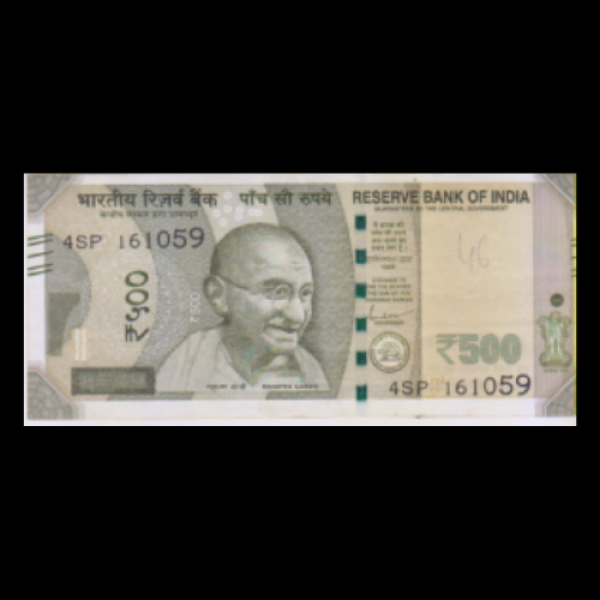 500 Indian Rupee Note Mahatma Gandhi New Series Shaktikant Das (Birthday Note - 16-October-1959)