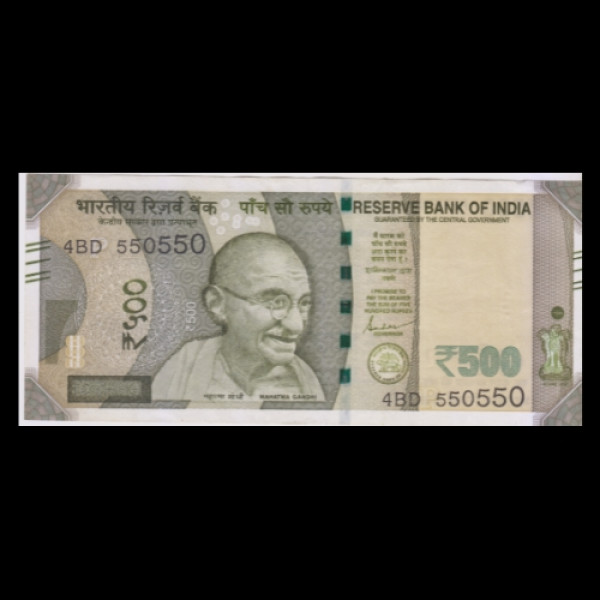 500 Indian Rupee Note Mahatma Gandhi Series(Red Fort-Swachh Bharat) 2023  Shaktikant Das