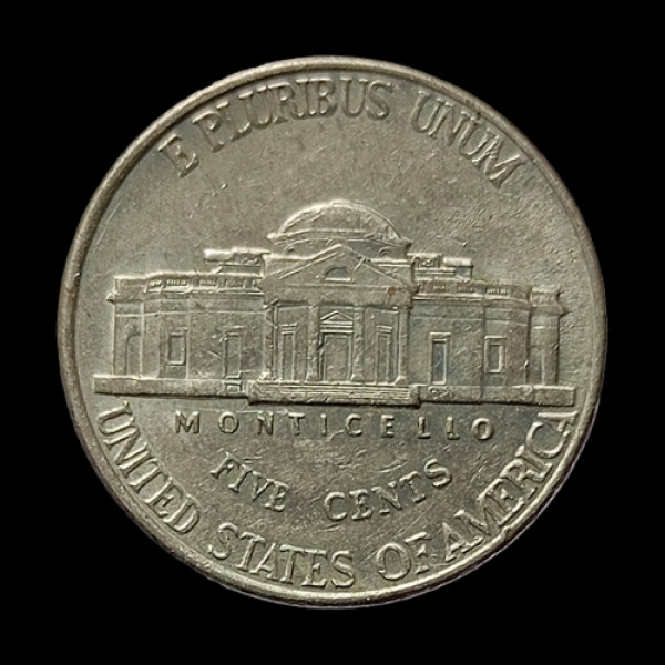 5 Cents – Jefferson (Monticello) Pluibus Unum(1999) - US
