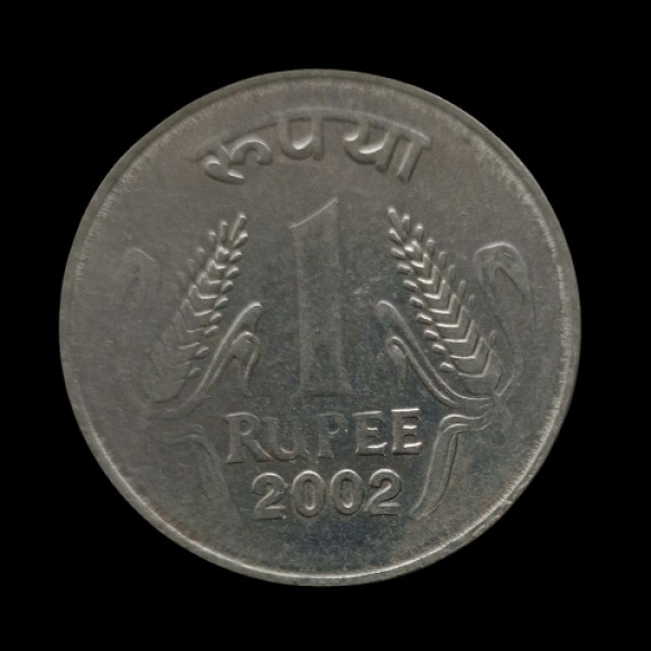 India 1 Rupee coin 2002