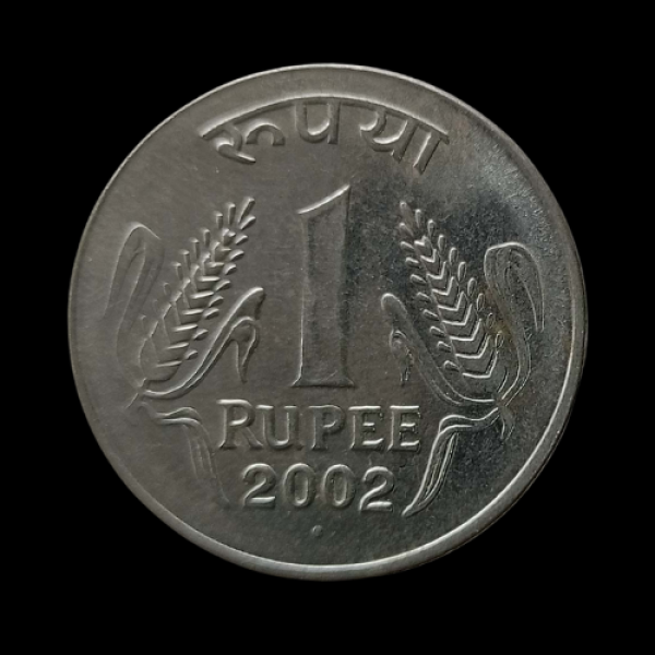 India 1 Rupee coin 2002