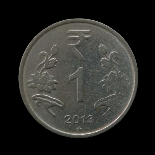 India 1 Rupee coin 2013