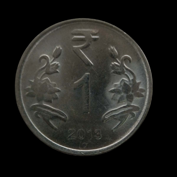 India 1 Rupee coin 2013
