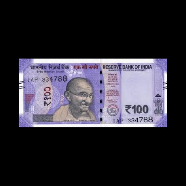 Indian 100  Rupees RBI Governor Signature Of Shaktikanta Das 2021