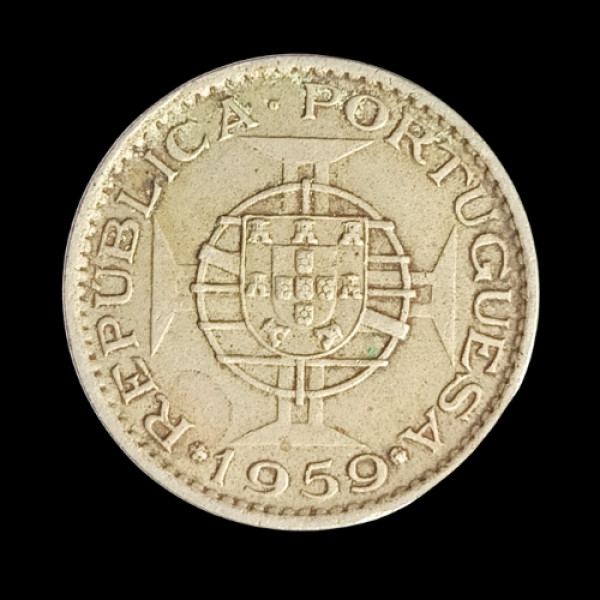 Portuguese India 1 Escudo Coin (1$00) 1959